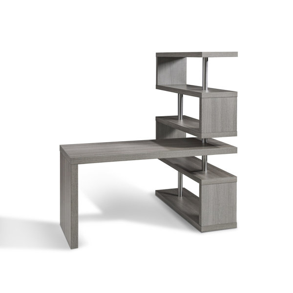 Wade Logan® Delafuente Reversible LShape Credenza Desk with Hutch & Reviews Wayfair